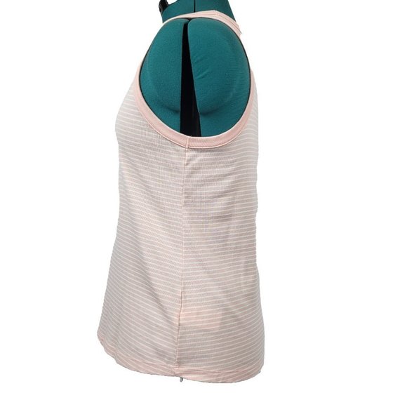 Old Navy Slim Fit Striped Tank Pink & White Medium - Picture 2 of 7